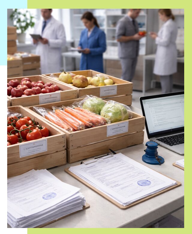 Сертификация овощей и фруктов в Нефтеюганске от 8643 р. | Алешин-Нфт