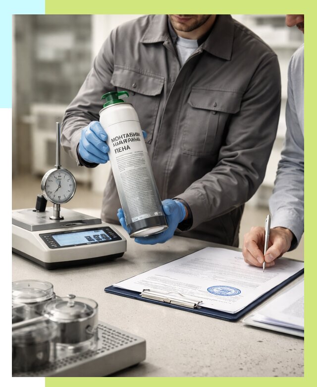 Сертификация монтажной пены в Нефтеюганске от 15252 р. | Алешин-Нфт