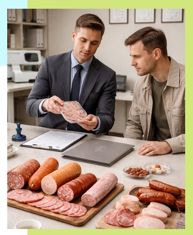 Сертификация колбасных изделий в Нефтеюганске от 7626 р. | Алешин-Нфт