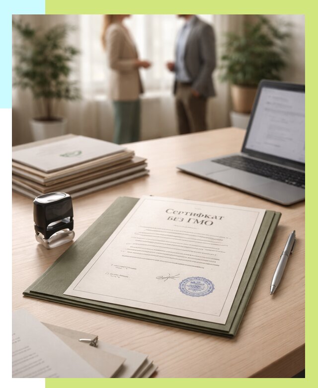 Сертификат без ГМО в Нефтеюганске от 7626 р. оформить срочно Алешин-Нфт